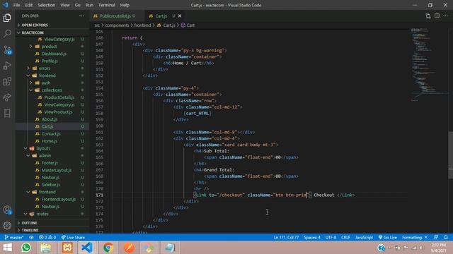 ReactJS Ecom Part 28: How to show shopping cart Grand Total in React JS Hooks смотреть онлайн