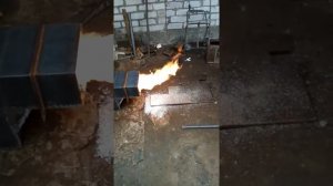 Пеллетная горелка 50 килловат в шамотном кирпиче часть2