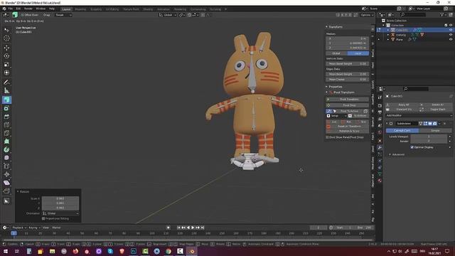 59. Blender 2.91 Моделинг и риггинг. Tutorial Кот на скеитборде. (Part3) смотреть онлайн
