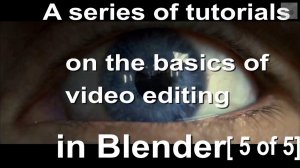 A series of lessons on the basics of video editing in Blender [5 of 5]