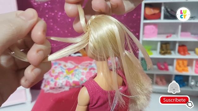 PASO A PASO! COLETA CON TRENZAS PARA TU MUÑECA BARBIE.! смотреть онлайн