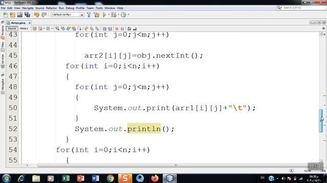 33- sum of two arrays in java