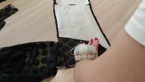 ??✂️Как сшить трусики-шорты из эластичной сетки в горох.