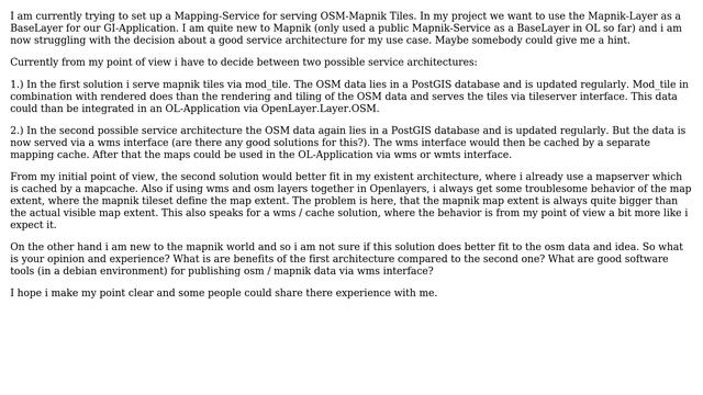 GIS: Architecture for serving OSM-Mapnik Tiles смотреть онлайн