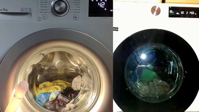 LG AiDD vs. Samsung: Mix vs. Cotton 60 | Wash Race *unbalanced spin*