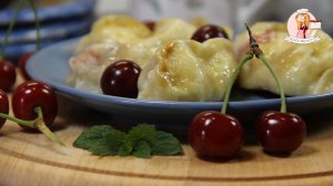 ВАРЕНИКИ С ВИШНЕЙ НА ПАРУ: самые мягкие, самые пышные и самые сочные. Рецепт специального теста!!!