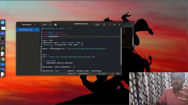 #python app Youtube search tab MY first app in python