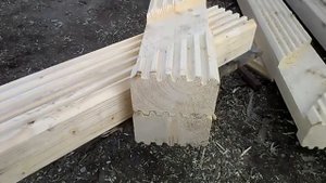 Восьмиугольная беседка из профилированного бруса.