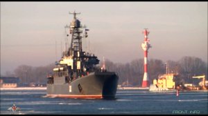 Возвращение БДК Балтийского флота 'Королёв' из дальнего морского похода