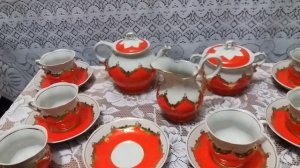 Советская классика. Фарфоровый чайный сервиз "Бутон".