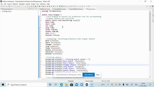 Wrapper Classes in JAVA