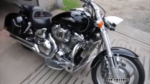 Honda VTX1800 exhaust sound and acceleration compilation