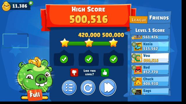 Angry Birds Friends Tournament 1129 No Power Up "Live" Gameplay Level 1 смотреть онлайн