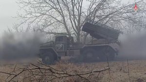 Боевая работа расчетов РСЗО «Град» на Авдеевском направлении