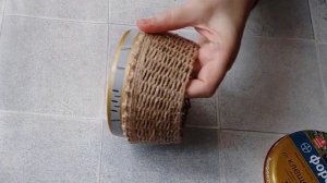 Идеи из банок. шкатулка из джута и банки!!! Необычный способ сделать шкатулку. DIY/рукоделие.