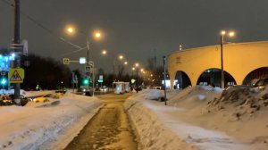 Вечерняя прогулка возле Метро Орехово, г. Москва, 21.02.2024