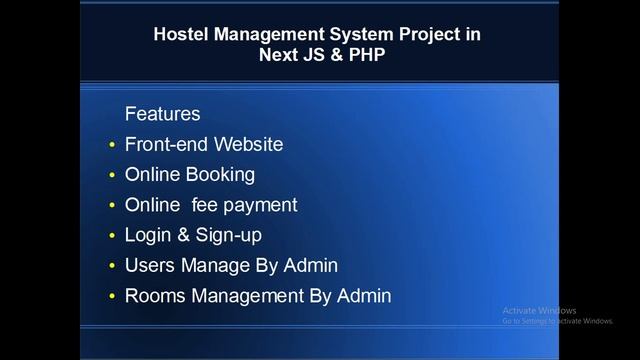 hostel management system project with source code free download | next js project tutorial Part 1