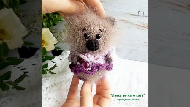 мишутка вязаная игрушка ручной работы