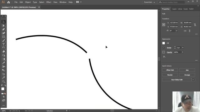 Adobe Illustrator CС 2019. Объединение кривых (Join curves) смотреть онлайн