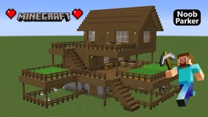 Майнкрафт - как построить еловый дом для выживания на ферме, minecraft.