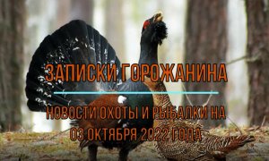 Охота. Рыбалка. Новости на 03 октября 2022 года