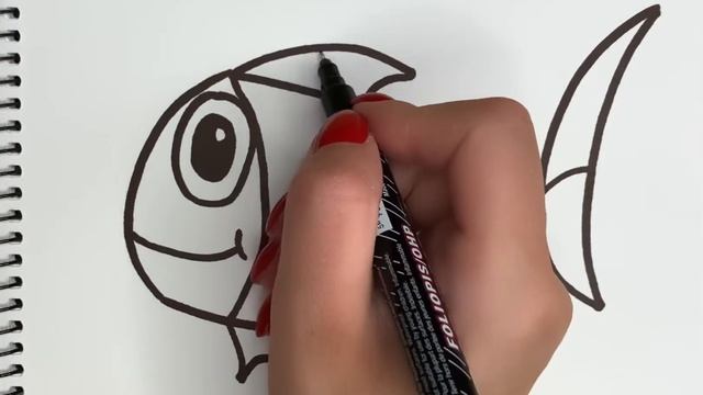 Як просто намалювати рибку/Как просто нарисовать рыбку/How easy is it to draw a fish? смотреть онлайн