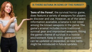 Is there katana in Sons of the Forest?