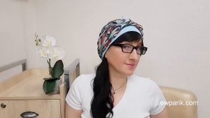 Косынка-бандана Анжелика, два варианта в голубых тонах