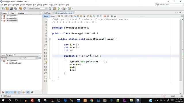 Java Program to Print FIBONACCI Series using FOR LOOP | Java tutorials for Beginners смотреть онлайн