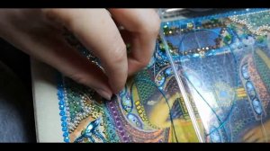 28)"Пантелеймон Целитель" от Образа в каменьях.3.06.2020 г. Пришиваем канитель и трунцал на одеянии