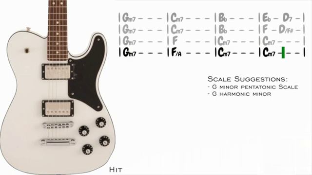 Big Dynamic Ballad in G minor _ Guitar Backing Track