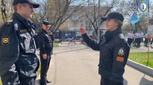 Строевые занятия в рамках допризывной подготовки курсантов Колледжа полиции