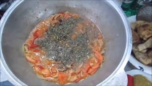 Чахохбили из курицы в казане с гарниром из картофеля. #мангальныесубботы
