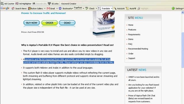 FLV Player смотреть онлайн