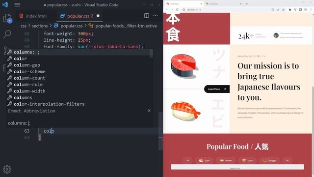 Creating a Sushi-Themed Website: 2023 HTML & CSS Guide for Beginners