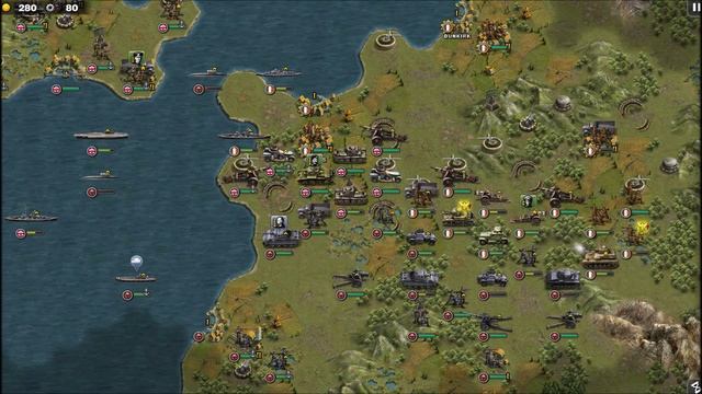 Glory of Generals walkthrough - Western Front (Allies): Battle of Dunkirk смотреть онлайн