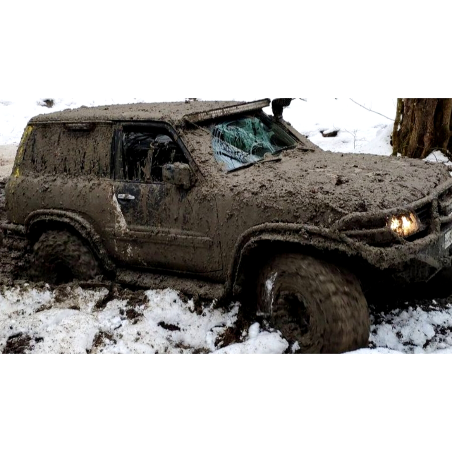 Зимние лесные покатушки Nissan Patrol Y60 Y61 смотреть онлайн