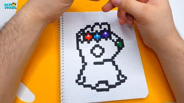 НАЧИВКИ ! ПЕРЧАТКА БЕСКОНЕЧНОСТИ !!! РИСУНКИ ПО КЛЕТОЧКАМ !  PIXEL ART