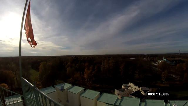 Белая башня панорама 360 timelapse