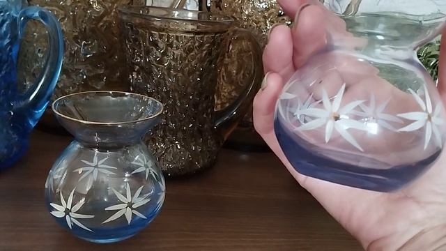 Винтажные предметы из цветного стекла))) 1 часть?