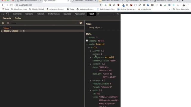 #2 Get WordPress POST JSON REST API | React WordPress tutorial | React WordPress theme Integration