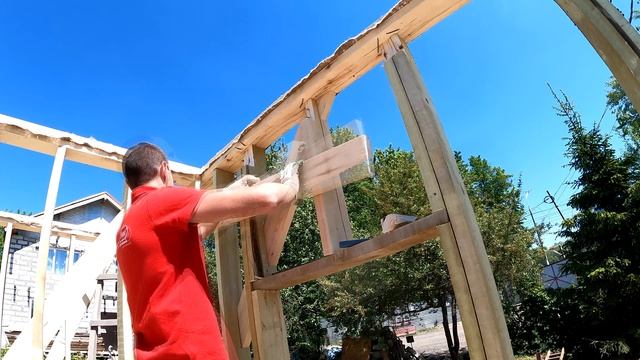 ПАРЕНЬ возводит мастерскую своими руками - ЧАСТЬ 4 смотреть онлайн