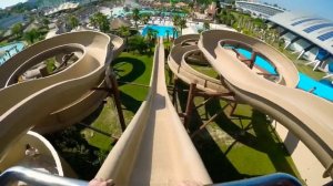 Kamikaze Water Slide at Aquafollie in Caorle-Venezia, Italy.