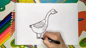 Как нарисовать гуся ?| How to draw a goose