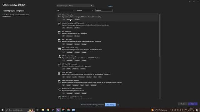 How to Create Desktop Project Using .Net Framework in Visual Studio 2022 | CPMCD Platform | 2023