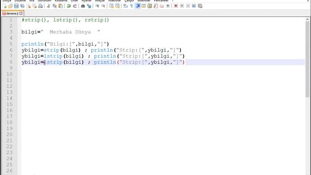 Julia Programlama Dili 22: strip(), lstrip, rstrip() komutları смотреть онлайн