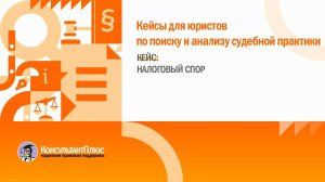 Кейс для юристов. Налоговый спор