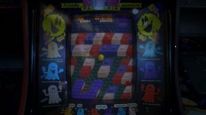 Gameplay of Pac-Mania arcade game (1987) on RetroArch 15.0 using MAME Libretro | Lights Out overlay