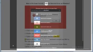 Fix Game Security Violation Detected Error on Windows