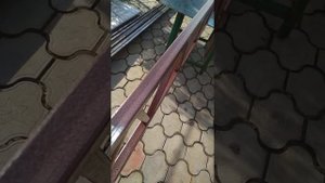 Покраска ферм навеса молотковой краской